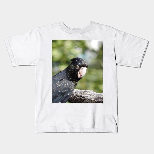 Red-tailed Black Cockatoo Kids T-Shirt by kirstybush